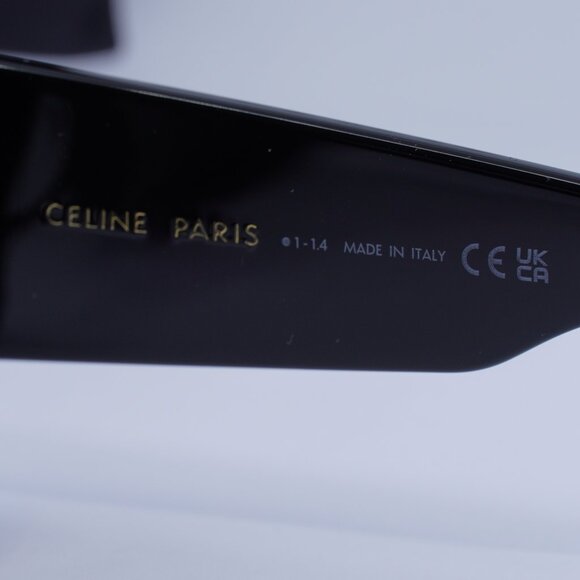 Celine CL40305U 01A Round Sunglasses - Shiny Black/Grey - Picture 6 of 9